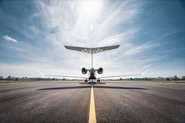 Rear View of a VistaJet