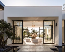 A drone shot of a Antima home 