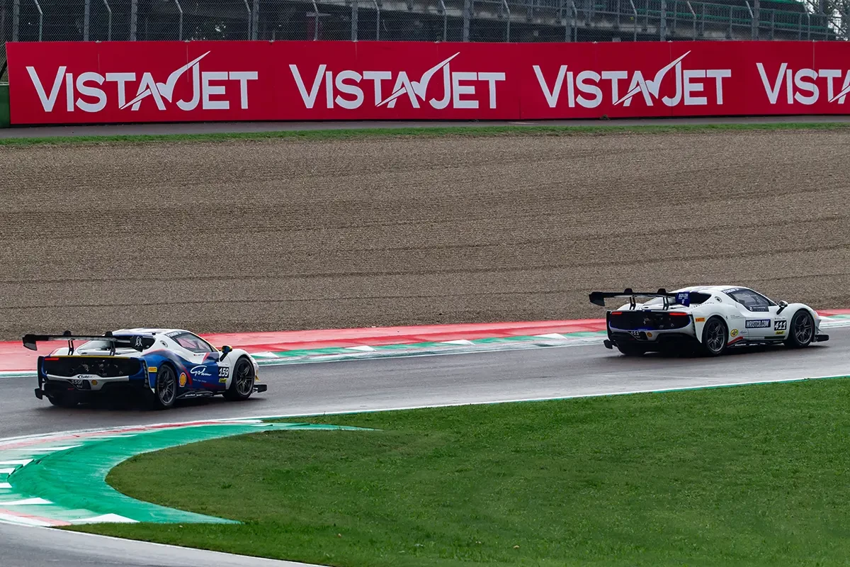 VistaJet on the side of the track