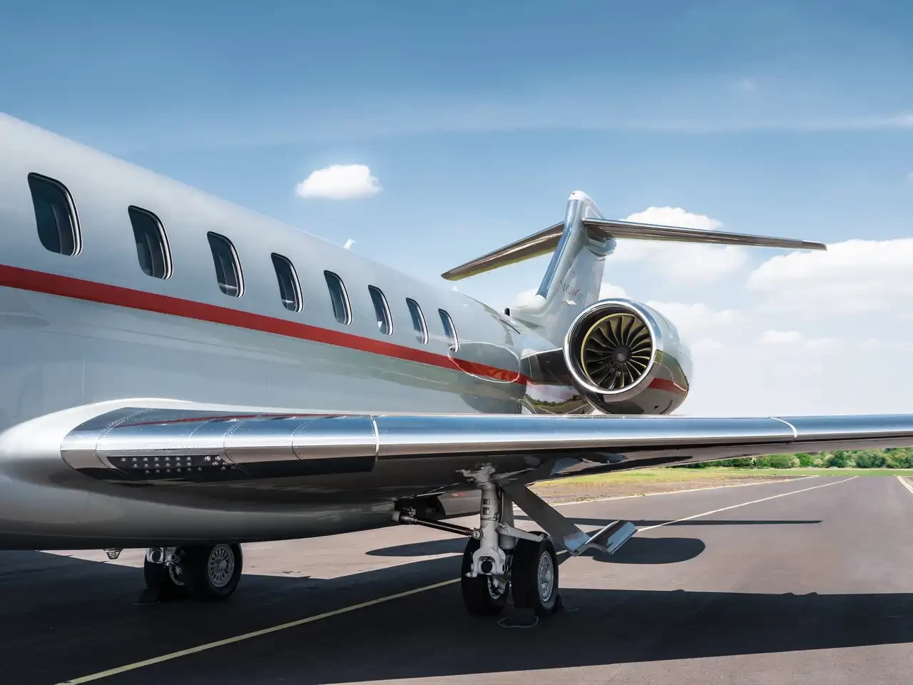 The engine of one of the Planes in the VistaJet fleet, which ensuring comfort, safety and efficiency for passengers.