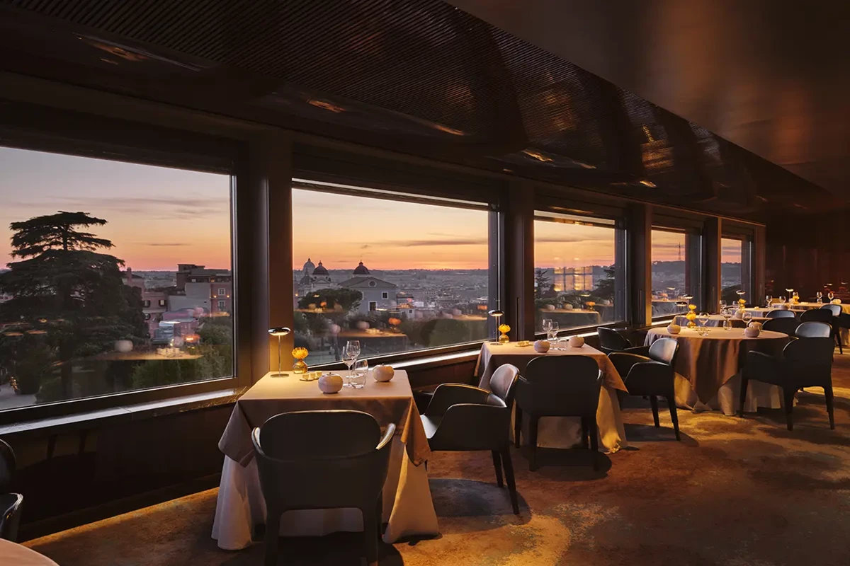 The La Terrazza restraunt at sunset